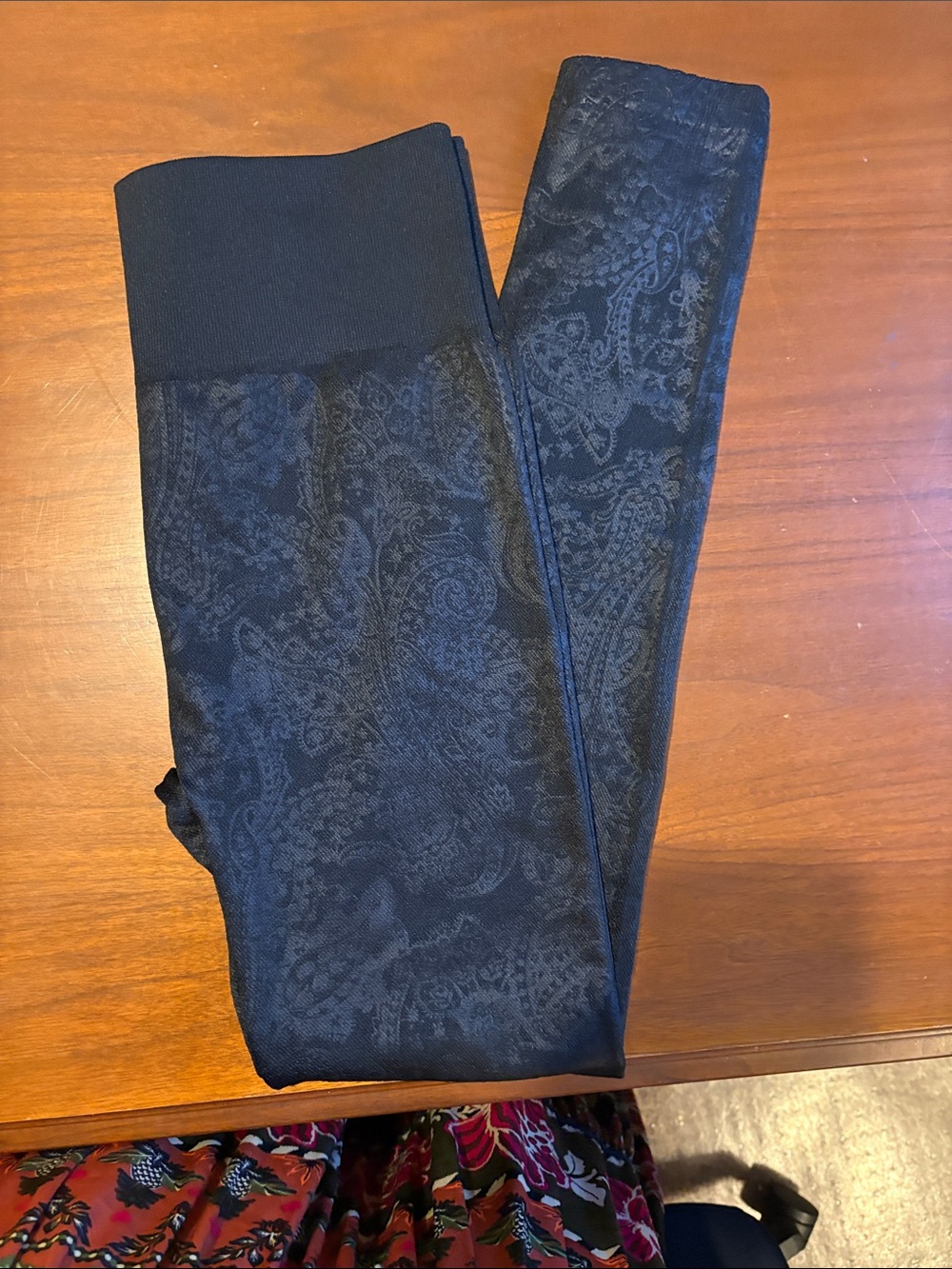 Cato Black Paisley Jacquard women Leggings